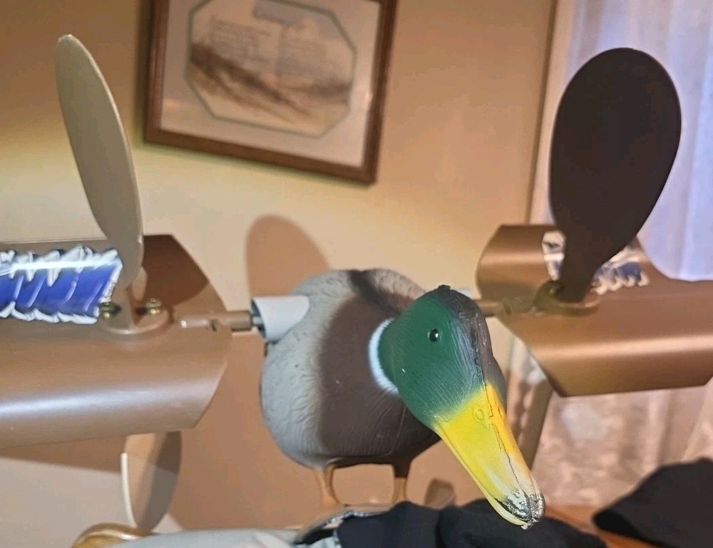 Rare Vintage Wind Driven Mallard Mojo Decoy With Unique Wing Array U.S.A. Nice!!