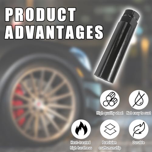 7 Spline Drive Tuner Socket Key Tool, Sturdy Steel Large Socket Lugnuts Key
