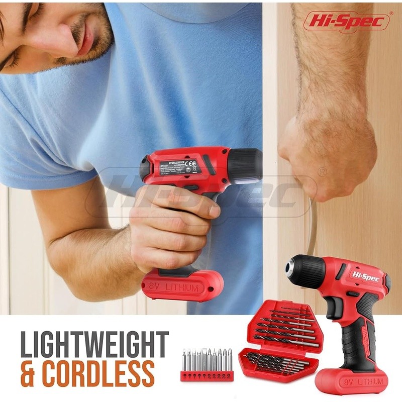 58pc Cordless Drill Driver Tool Kit USB Rechargeable Screwdriver Hammer Set