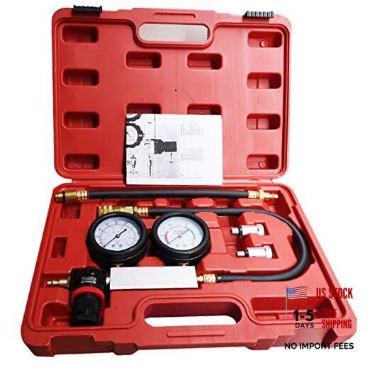 Cylinder Leak Down Tester,Compression Test kit - Engine Cylinder Dual Gauge
