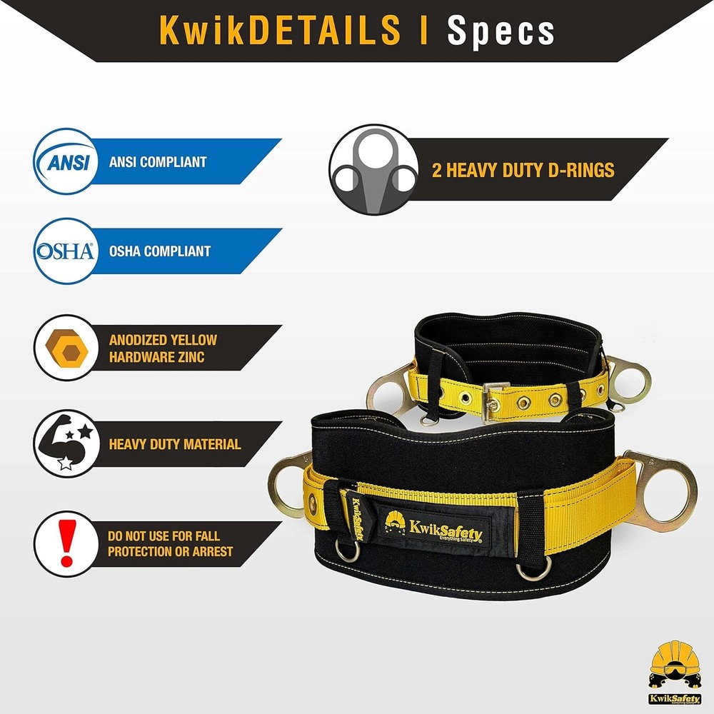 Ergonomic Lineman Safety Belt for Positioning | Adjustable & Lightweight Design=