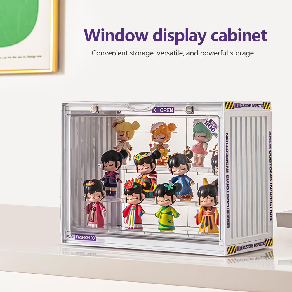 3-Tier Acrylic Display Case Stand Stackable Dustproof Transparent Showcase Box