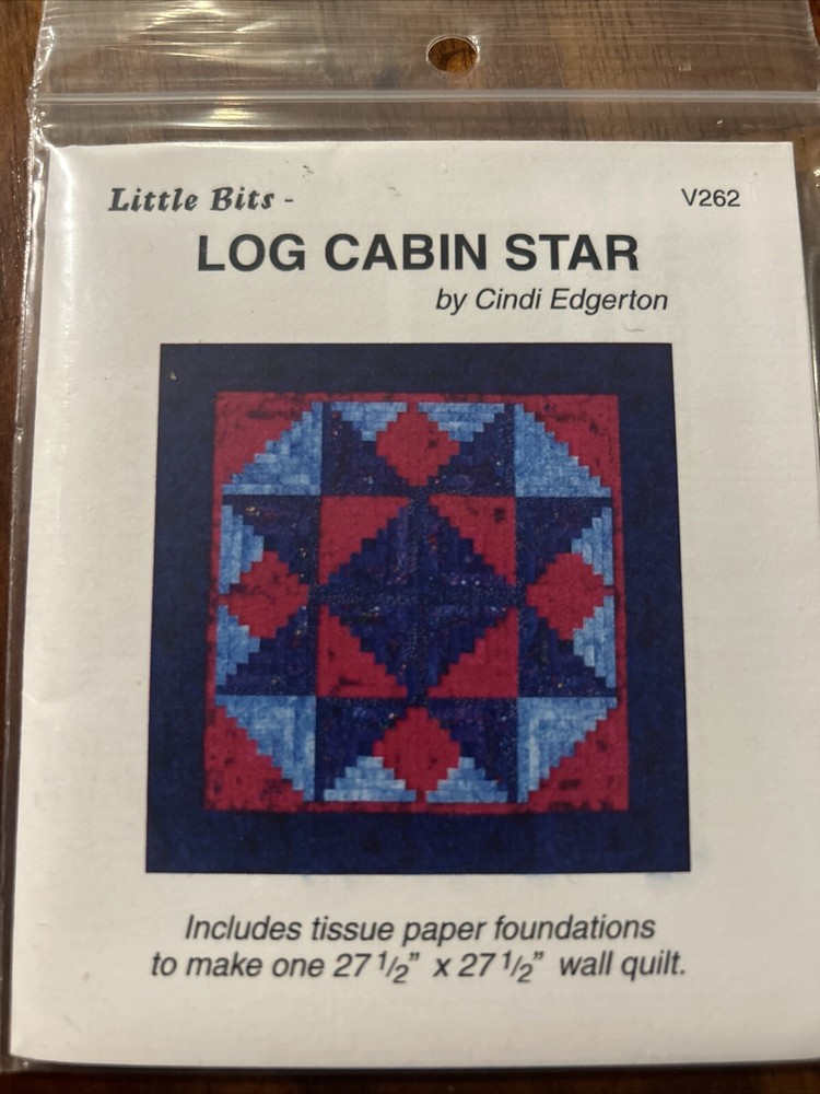 Log Cabin Star Mini Quilt Pattern By Little Bits VSP262