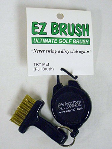 EZ Brush Ultimate Golf Brush Black Clip On Club Cleaning Tool NEW