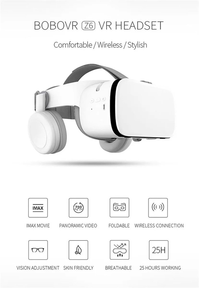 TiCCoonuts Z6 VR Headset 3D Glasses w/ Remote – Open Box Tested