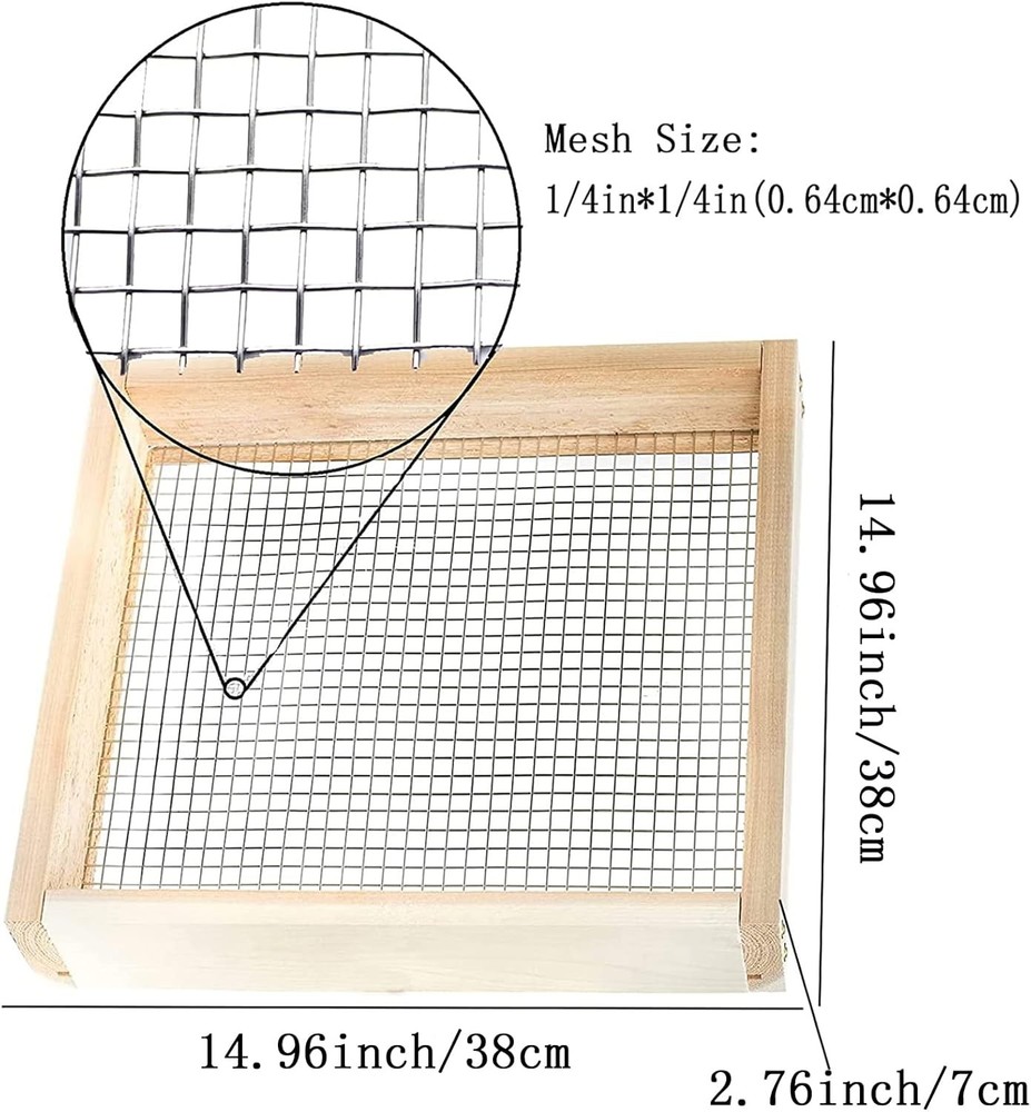 Cedar Garden Sifter - Multi-Purpose Soil Screen Hand Held for Compost, Dirt and