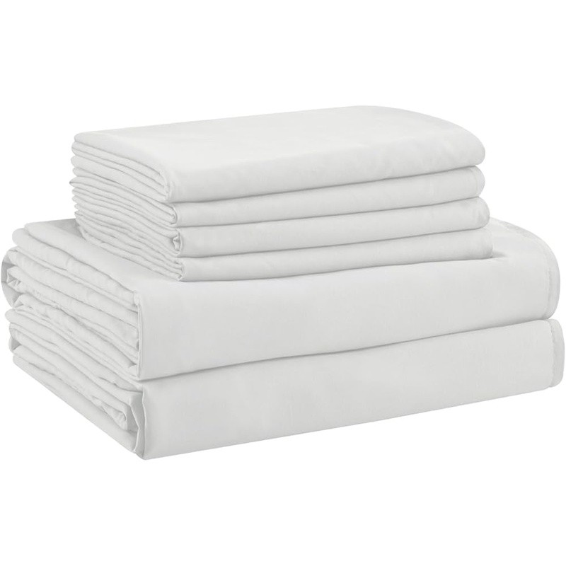 Soft Deep Pocket Microfiber Sheets Set Durable Fade Resistant Bedding 6-Piece US