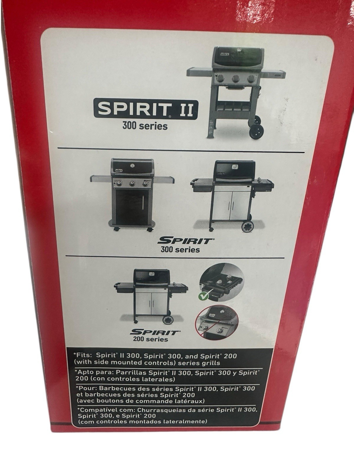 Weber 7139 Premium Grill Cover Spirit 200 Spirit 300 Spirit II 300 Series, Black