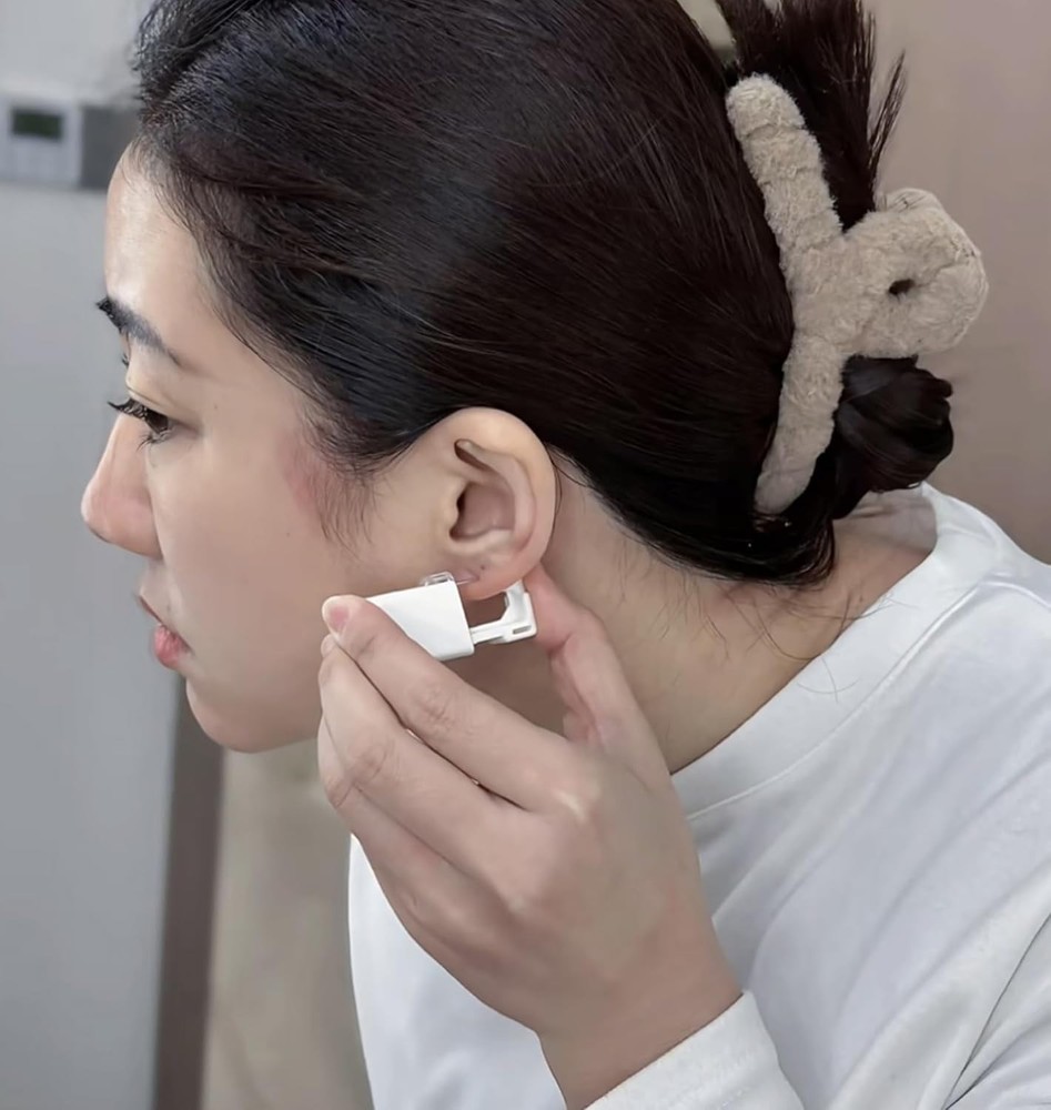 Beginner-Friendly Sterilized Ear Piercing Kit with 2 Painless Guns & Ear Covers