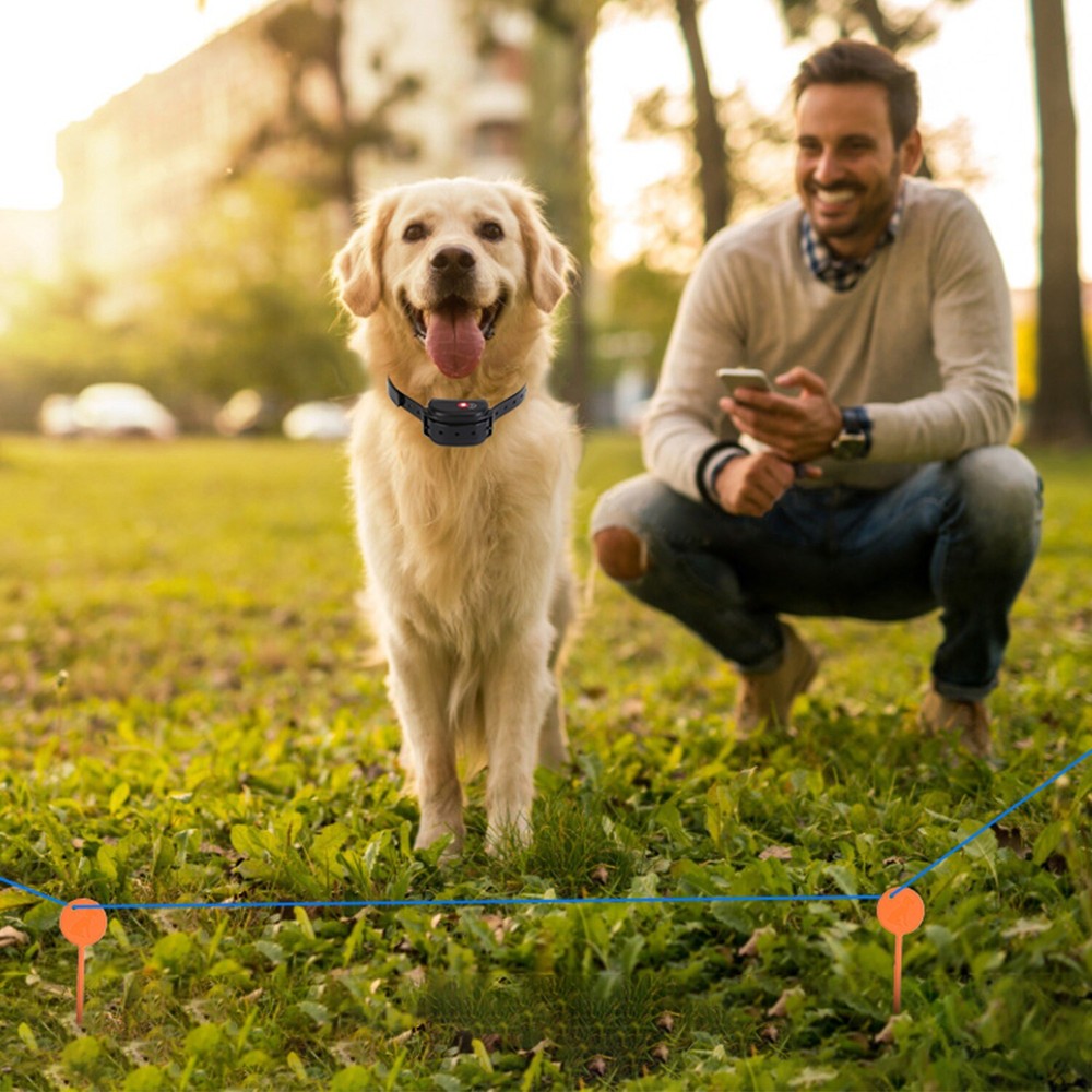 Wireless Dog Fence System w/ 2 Effective Training Modes -Adjustable Fence
