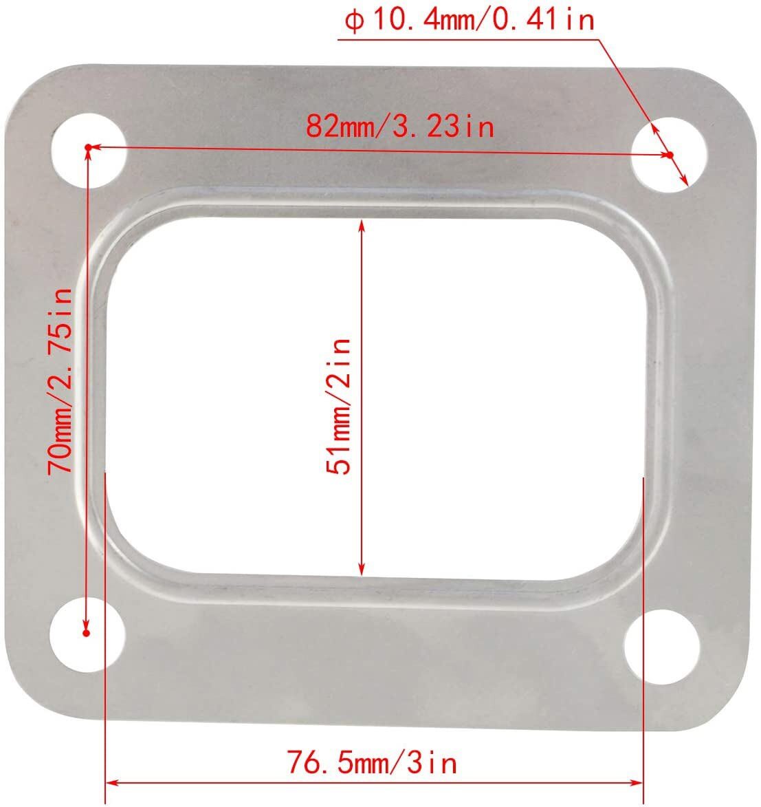 2-Pack T4 Turbo Manifold Gasket Stainless Precision PTE Borg Warner EFR