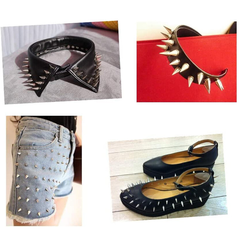 26mm Punk Cone Metal Spikes Rivets Studs Screw Back for Clothing Jacket Leather