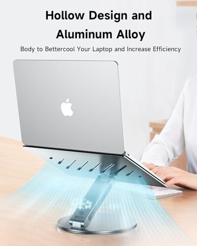 Portable Foldable Laptop Stand, Adjustable Height Ergonomic B4-Base, Grey