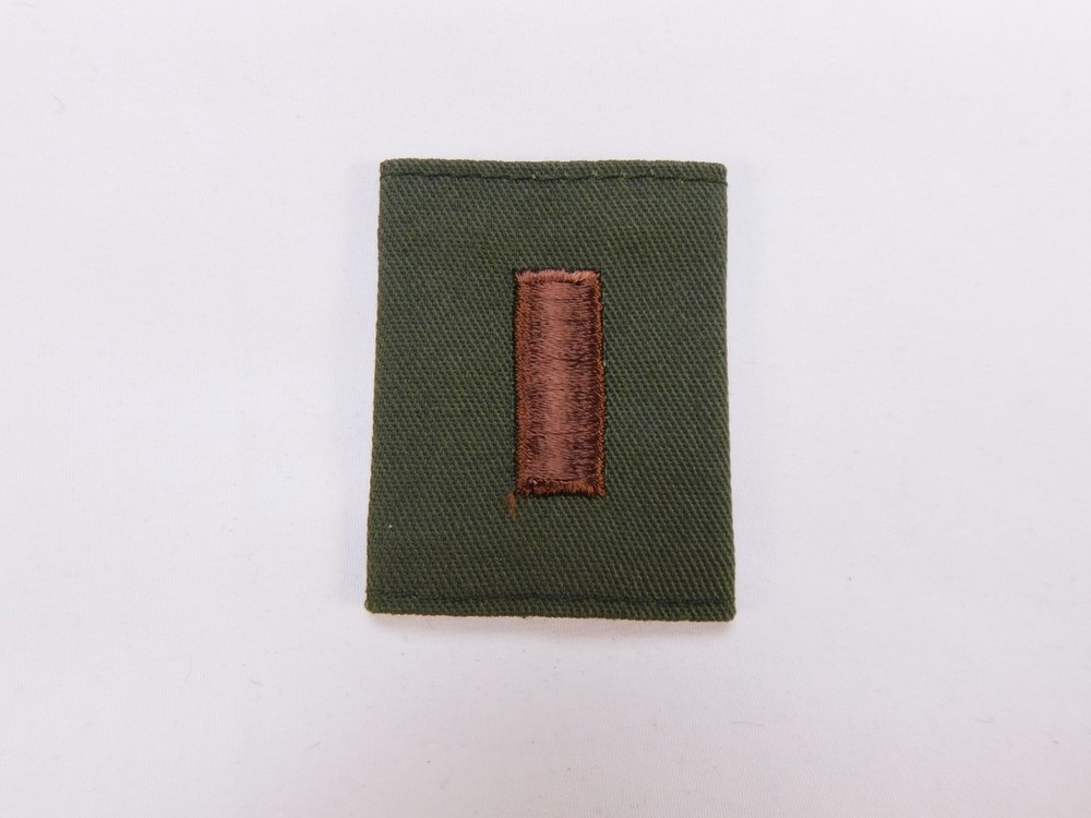 US Air Force USAF Gortex Loop Rank 2nd Lt.  Lieutenant BDU Green Slide Patch