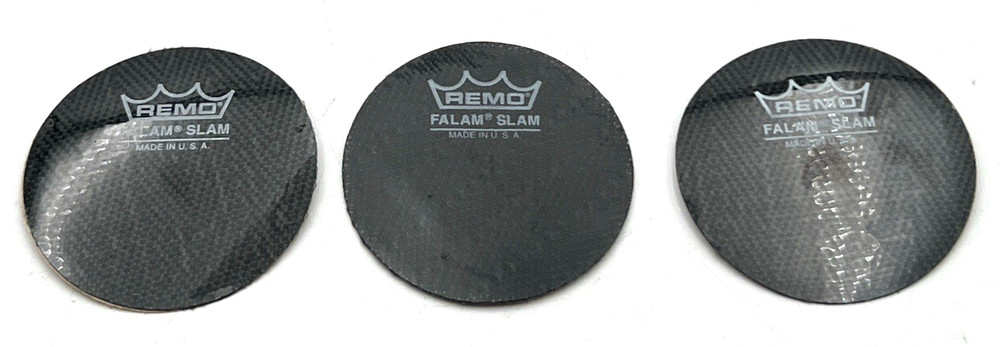 (10) REMO & EVANS FALAM SLAM & IMPACT PATCH 2.5" & DOUBLE DRUM PATCH