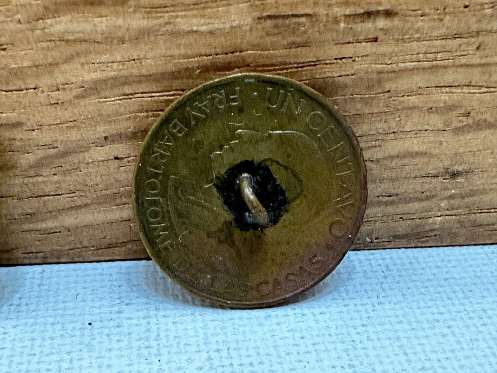 Guatemalan One Centavos, Repurposed 3 Coin Button Set, 1958 (2) 1957 (1)