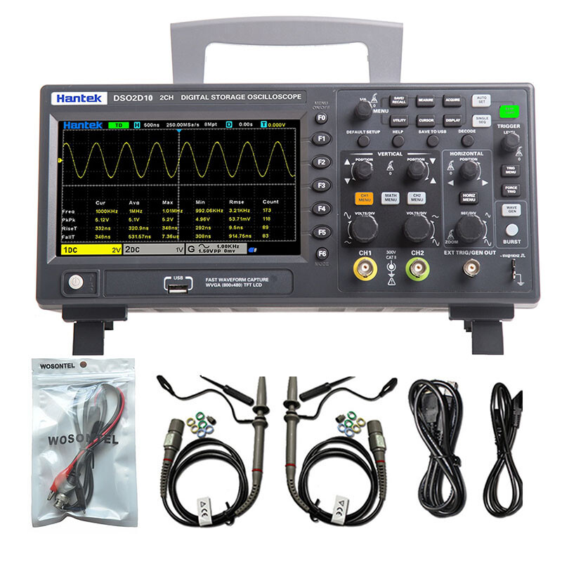 Hantek DSO2D10 DSO2D15 1GSa/s Digital Bench Type Oscilloscope Signal Generator