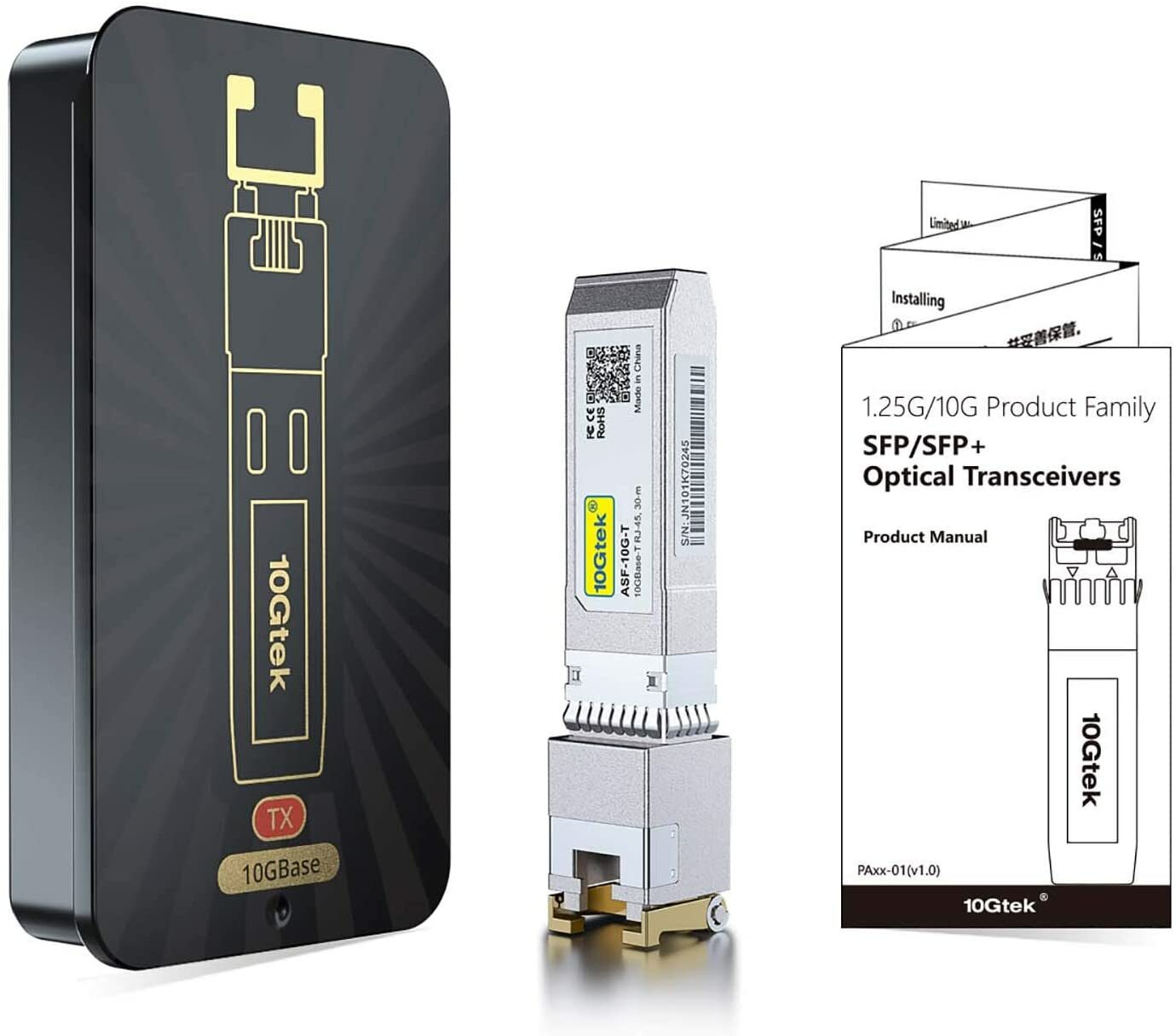 Lot of 4 For Cisco SFP-10G-T, Ubiquiti Transceiver, 10Gb SFP+ RJ45 10GBase-T 30m