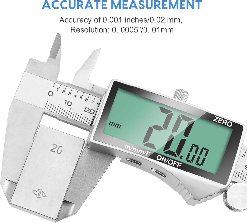 Precision 6-Inch Digital Caliper with Extra Display for DIY Enthusiasts