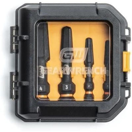 GEARWRENCH 4 PC. Bolt Biter Screw Extraction Set - 84787, Large, Chrome