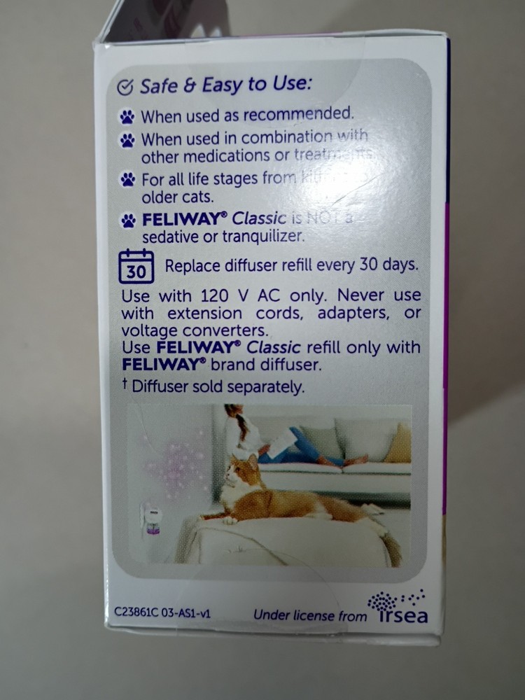 Feliway Classic Diffuser Refill 48 Ml Cat Constant Calming 2 Refills