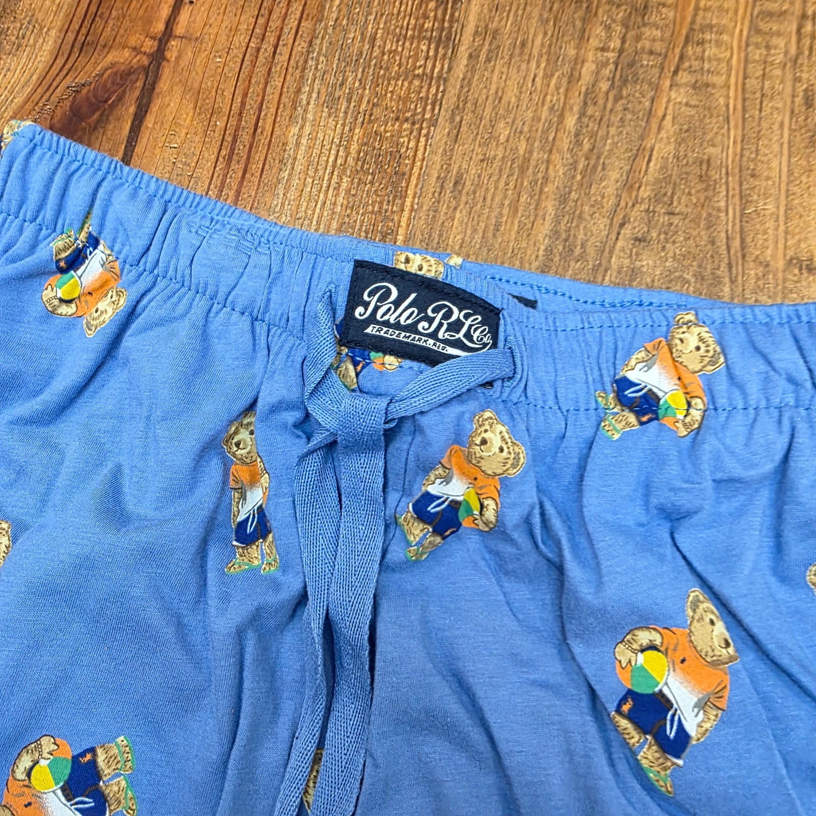 Polo Ralph Lauren Mens SMALL Polo Bear Sleepwear Sleep Shorts Blue