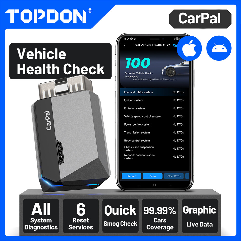 TOPDON Carpal Vehicle Condition Analyzer Engine Inspection All System Smog Check