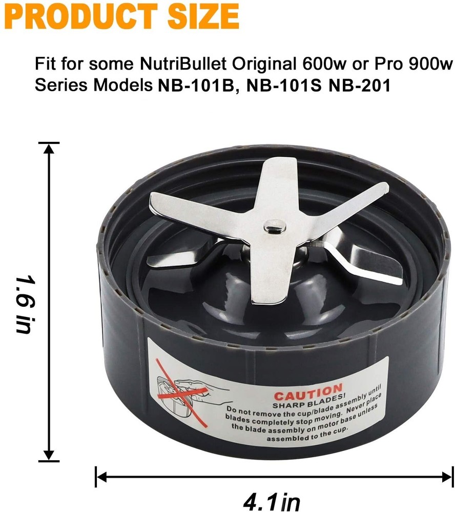 2 Pack Extractor Blade & Gasket, Compatible with NutriBullet NB-101B