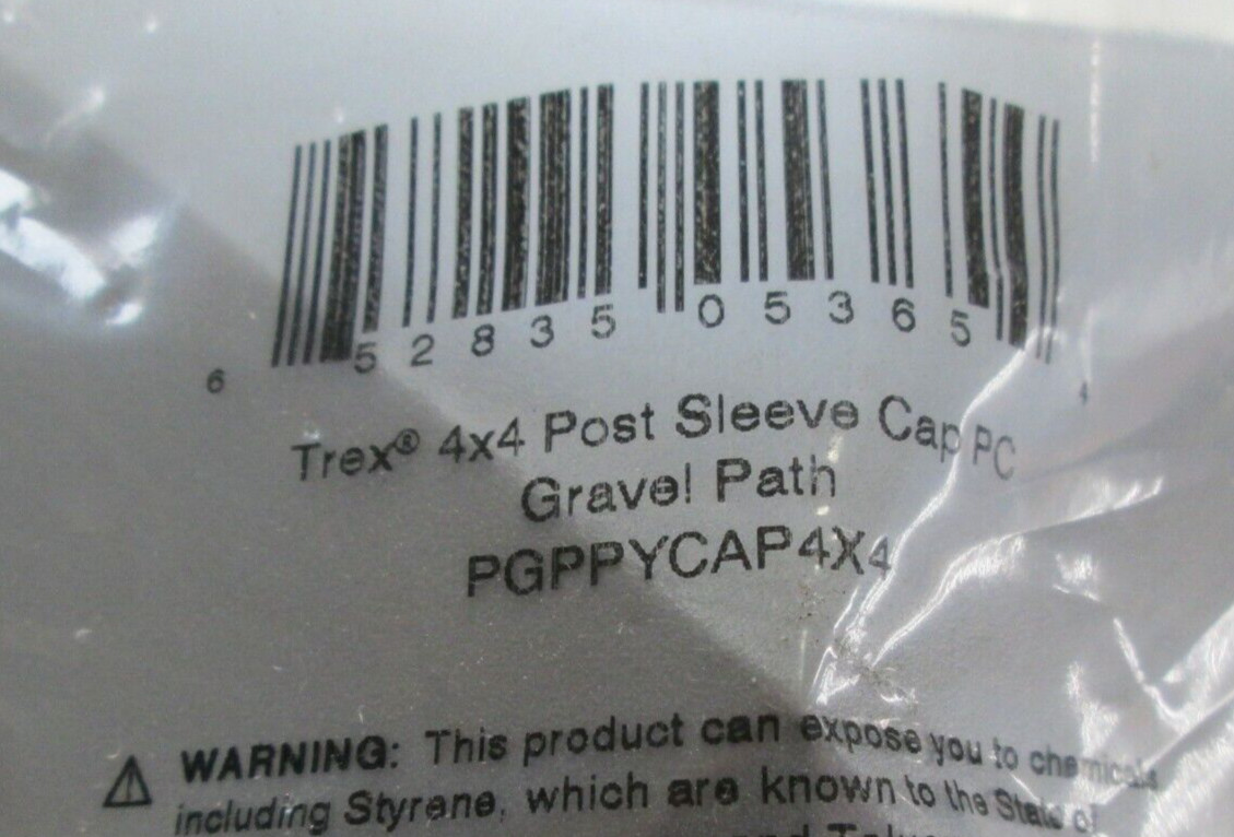 TREX TRANSCEND GRAVEL PATH 4 X 4 PYRAMID POST SLEEVE CAP 4.5 x 4.5 PGPPYCAP4X4