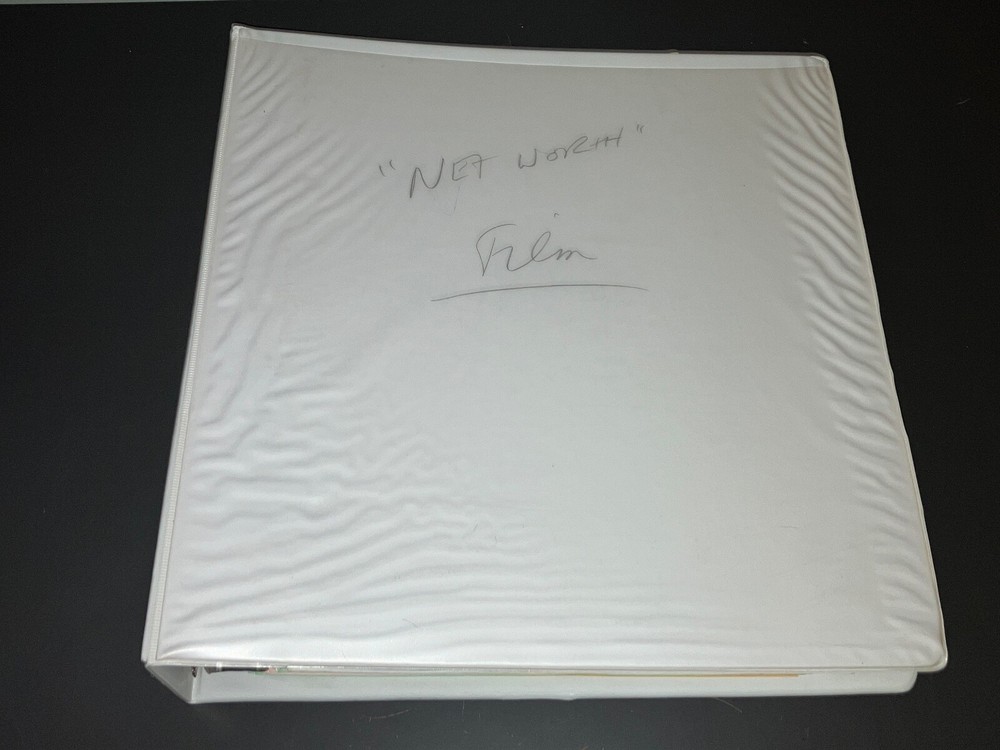 NET WORTH (7/16/98) Asst. Dir. LOADED FINAL DRAFT SCRIPT & PRODUCTION BINDER+COA