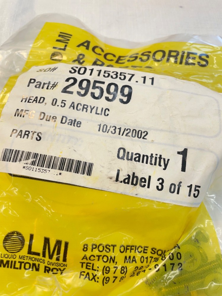 LMI Pump Parts - Pump Head