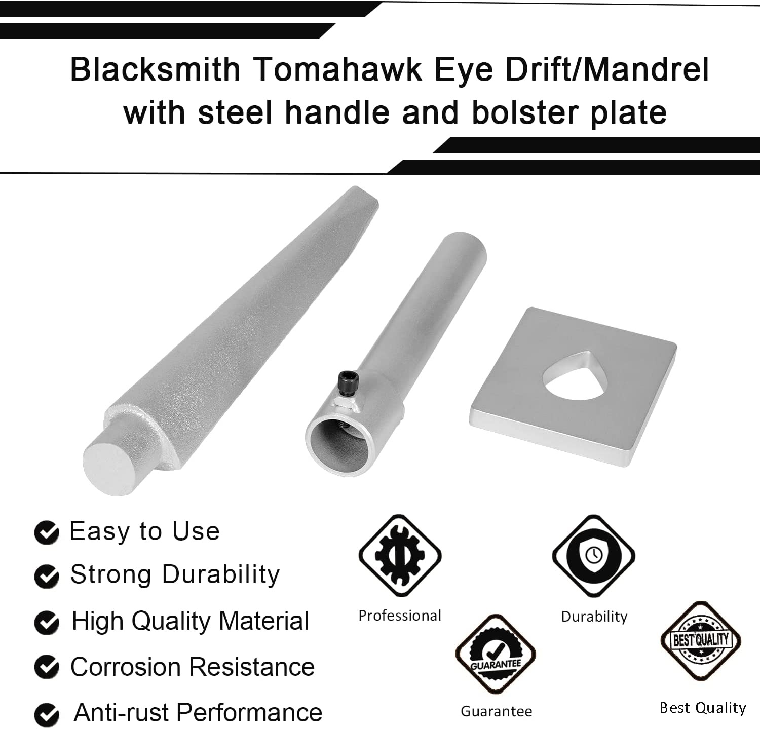 Blacksmith Forged Axe Eye Drift Set Mandrel Blacksmith Tomahawk/Hammer Drifting