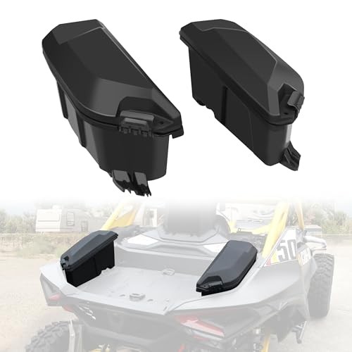 Rear Side Cargo Storage Boxes for Maverick R, 13.5L Waterproof Bed Tool Side