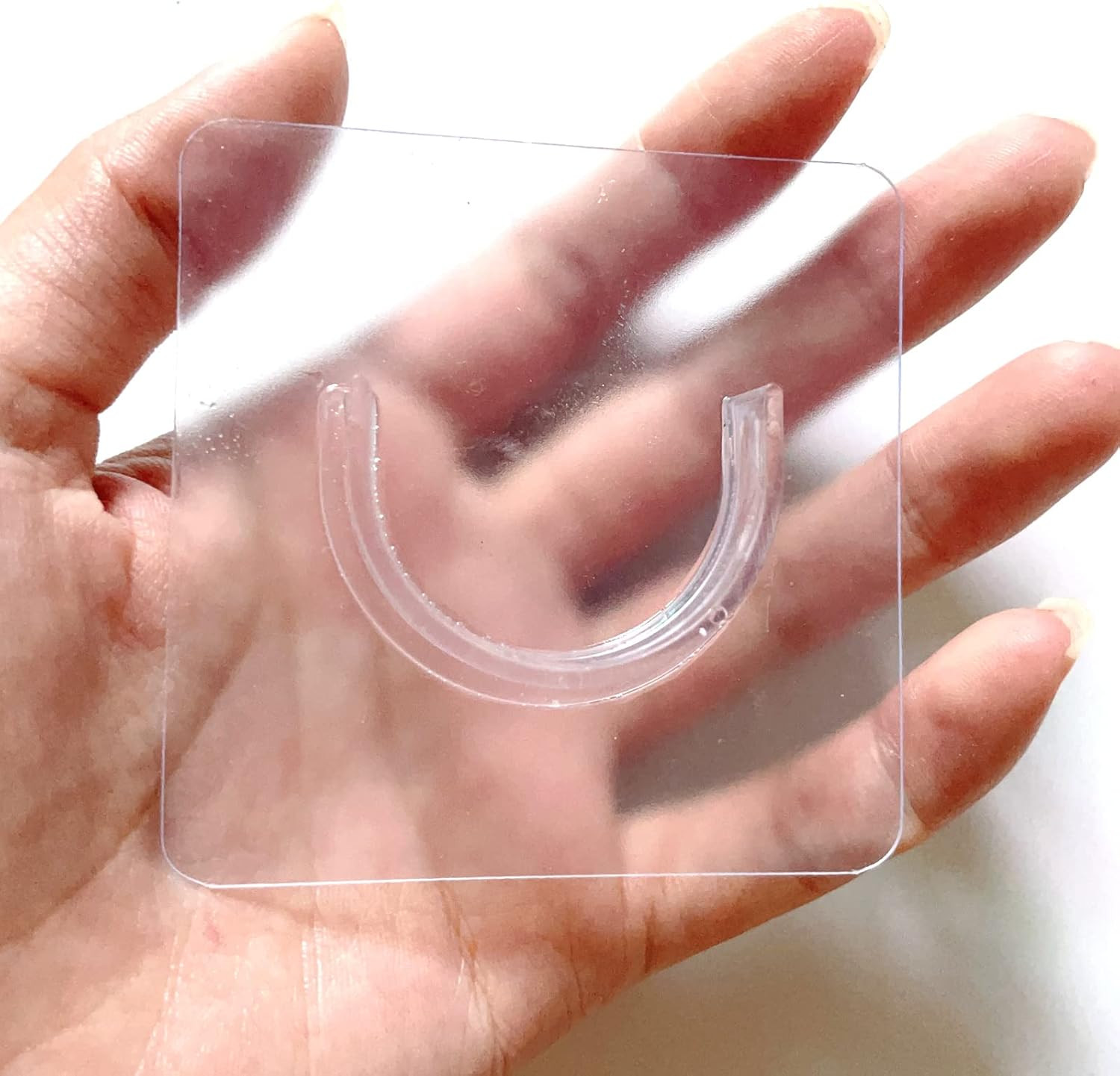 Spring Tension Rod Holder, 2 Packs 1.18 Inches Small Transparent Shower Rod Brac