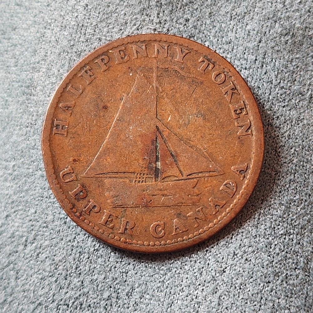1820 Commercial Change Upper Canada Half Penny Token Large Cent