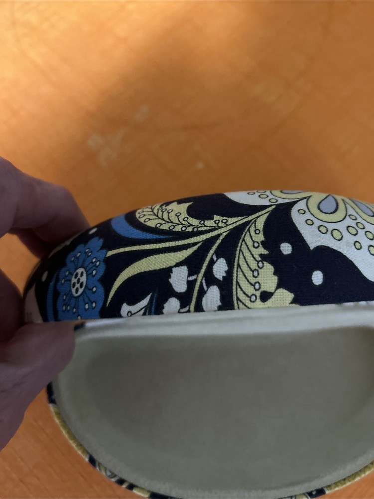 Vera Bradley Multicolor Flower Decor Large Clamshell Eyeglass Case
