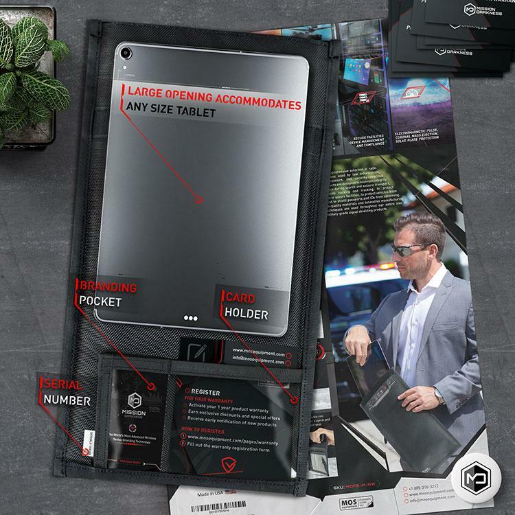 Mission Darkness Medium Non-Window Faraday Bag for Tablets