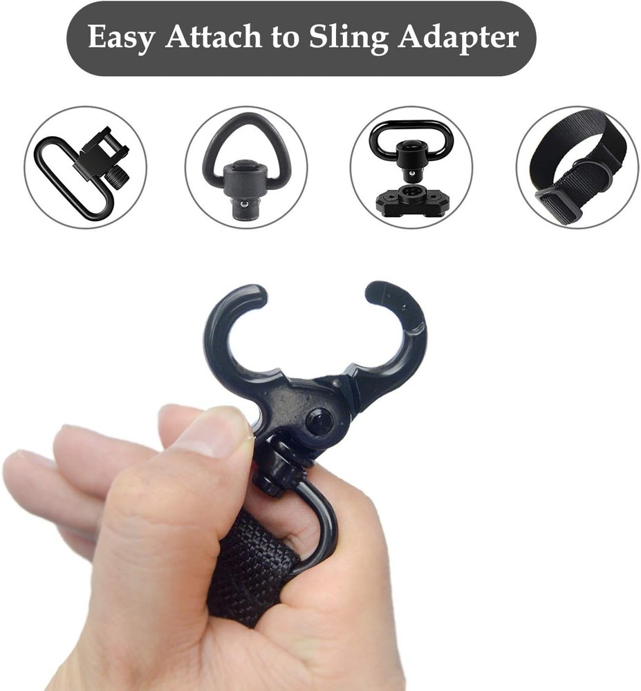 2 Point Rifle Sling with Shoulder Pad Quick Adjustable Gun Strap Multi-Use Two P