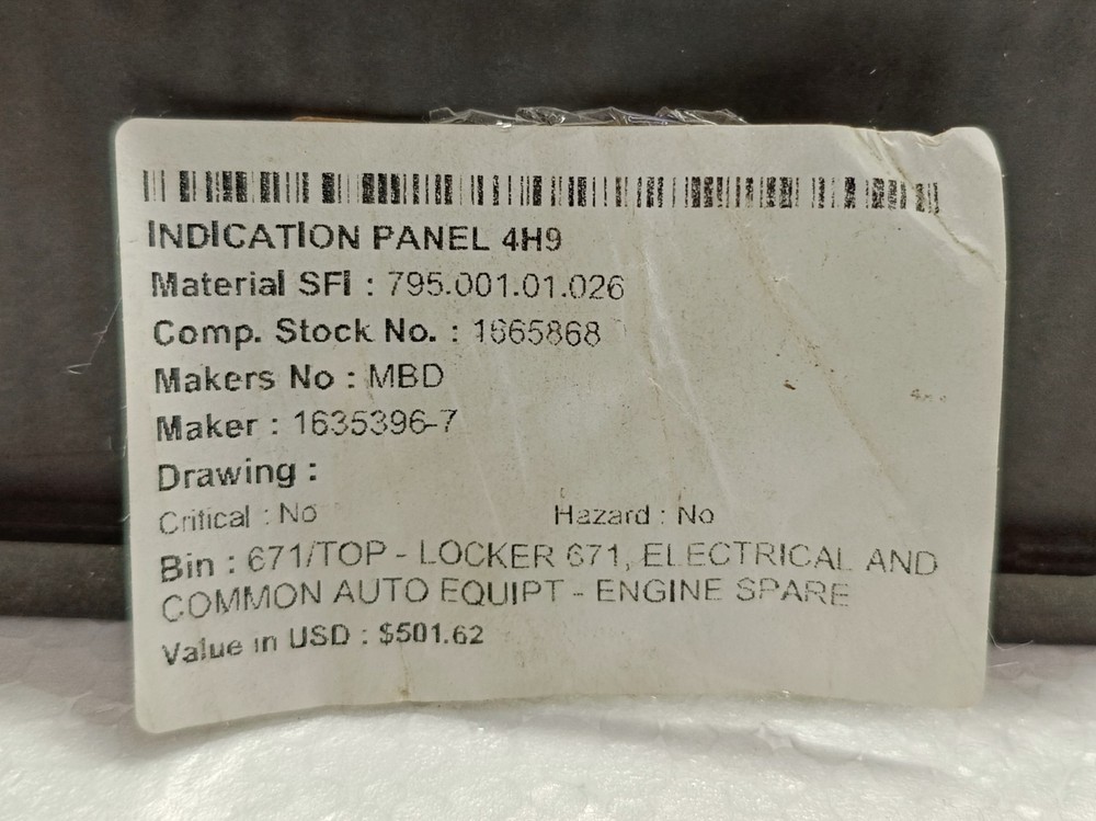 SELCO D 144 Indication Panel 24V DC 1635396-7 New