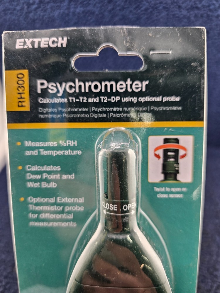 EXTECH RH300: Digital Psychrometer Humidity (RH) Air Temperature, Dew Point