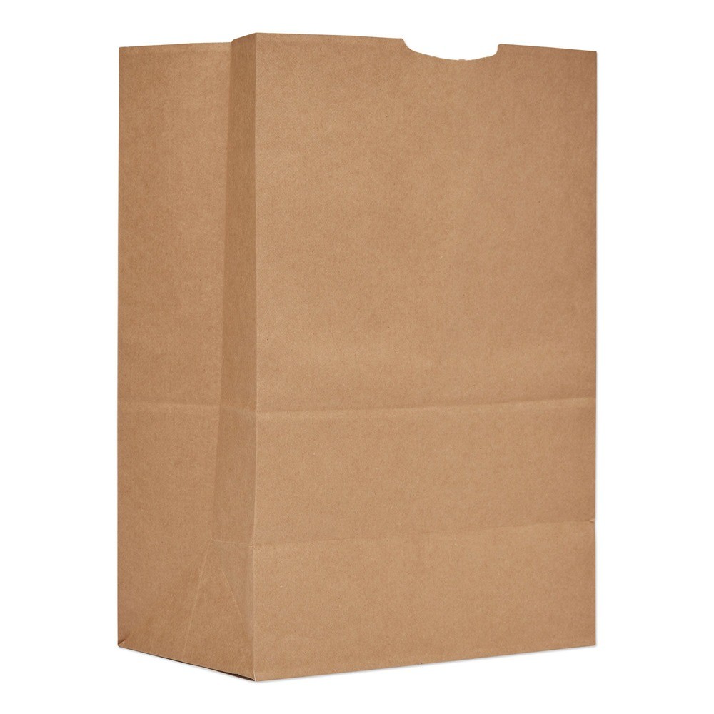 General SK1652 12 x 7 x 17 1/6 BBL Grocery Paper Bags - Kraft (500/Bndl) New