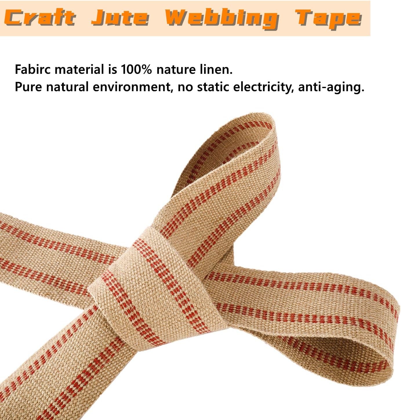 1PC Craft Jute Webbing Tape 3.5" x 10 Yd Heavy Duty for Chair Repair Upholstery