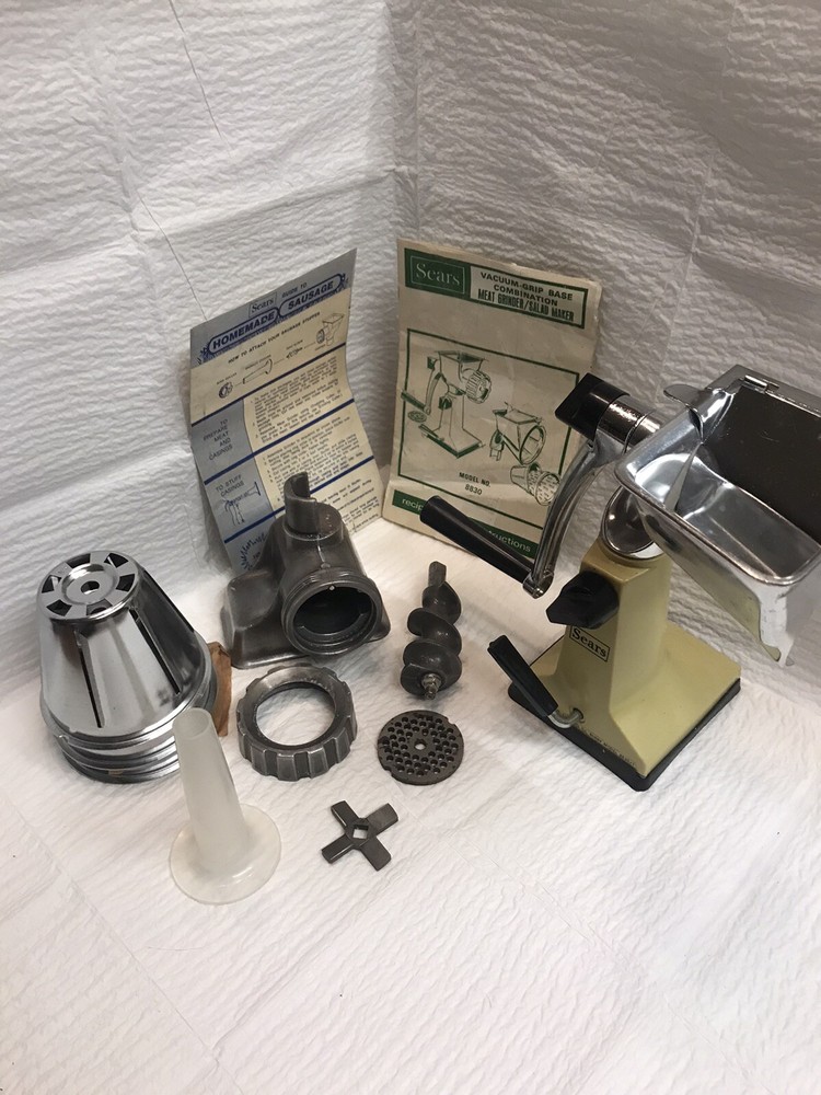 Sears Meat Grinder - Salad Maker Model 8830 with Sausage Attachment