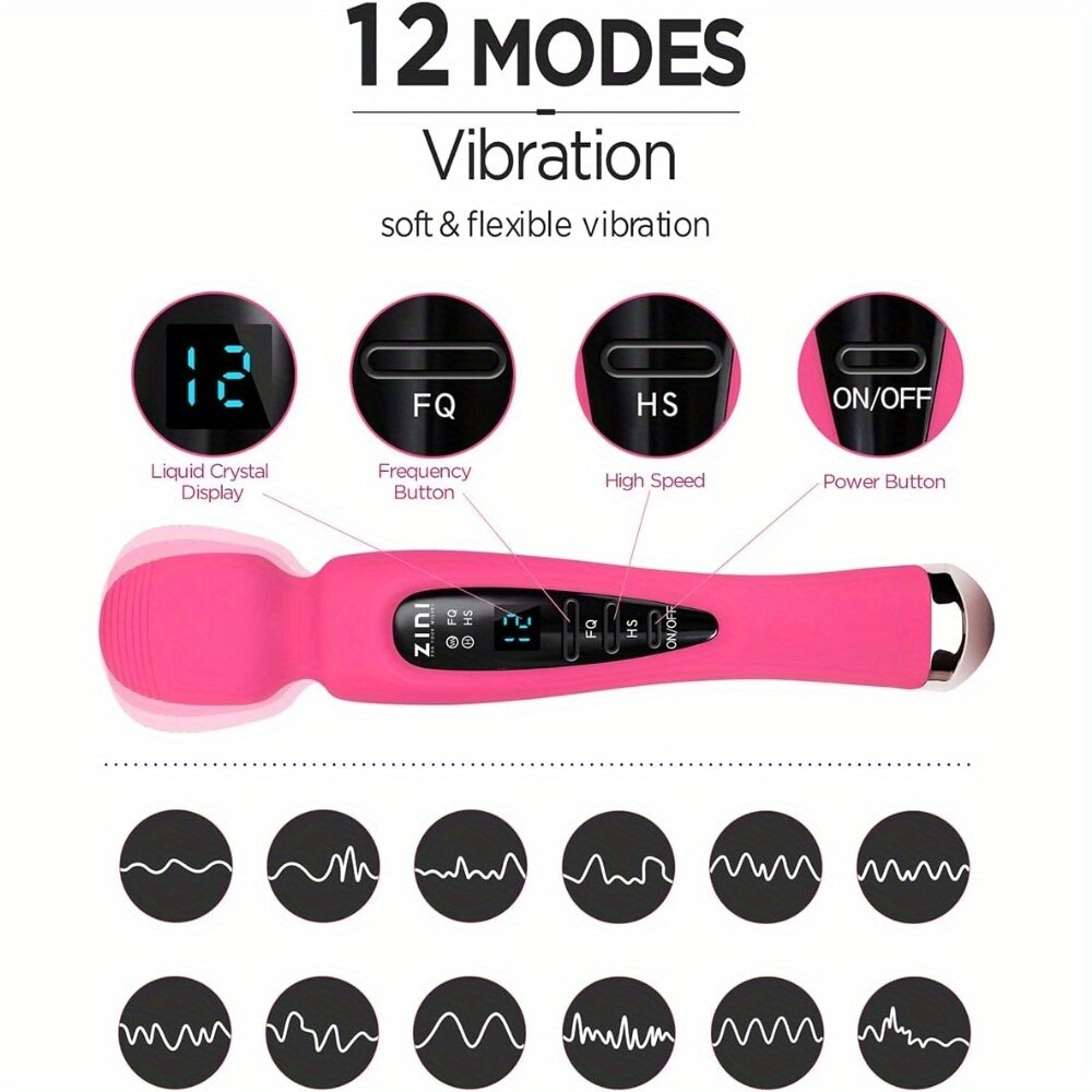 Silent Pink Rechargeable Massager | 12 Modes | Waterproof USB-C | Under 50dB