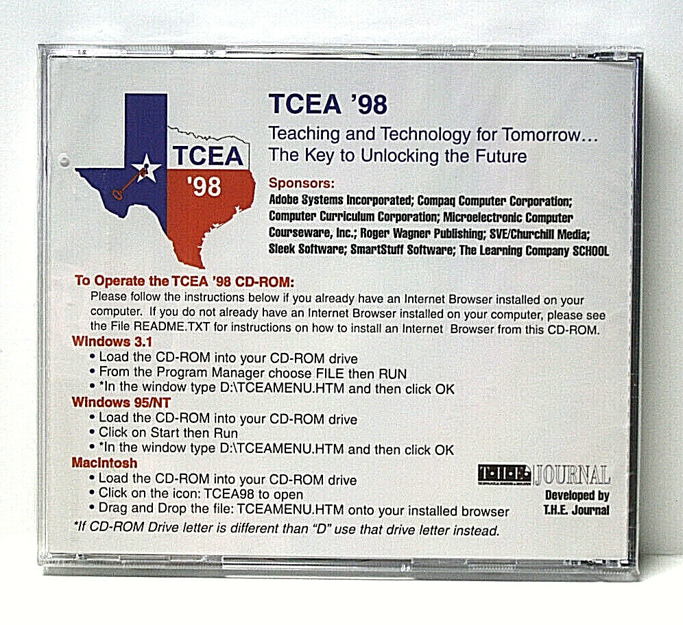 Texas Computer Education Association TCEA CD-Rom Proceedings Handouts Resources