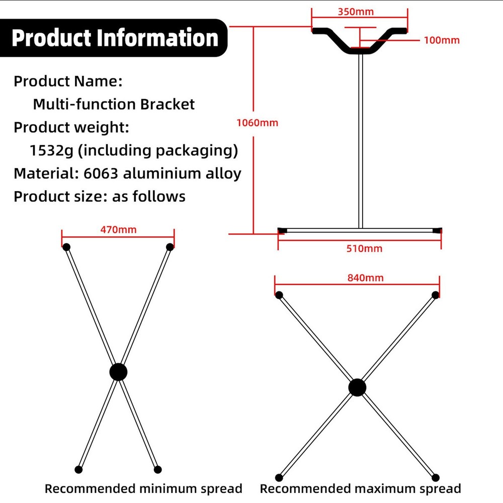Airplane Multi-function Bracket Display Stand for RC Model Airplane，106*51*35cm