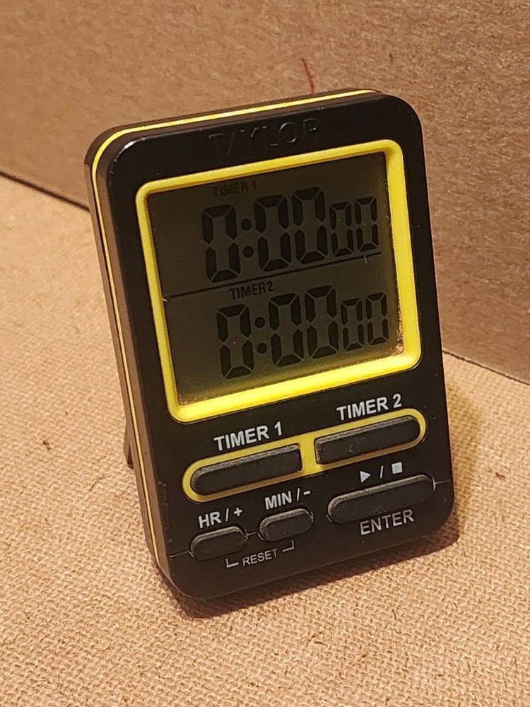 Taylor 5880 Dual Event Digital Timer with Clock -Cooking Kitchen Timer Free Ship