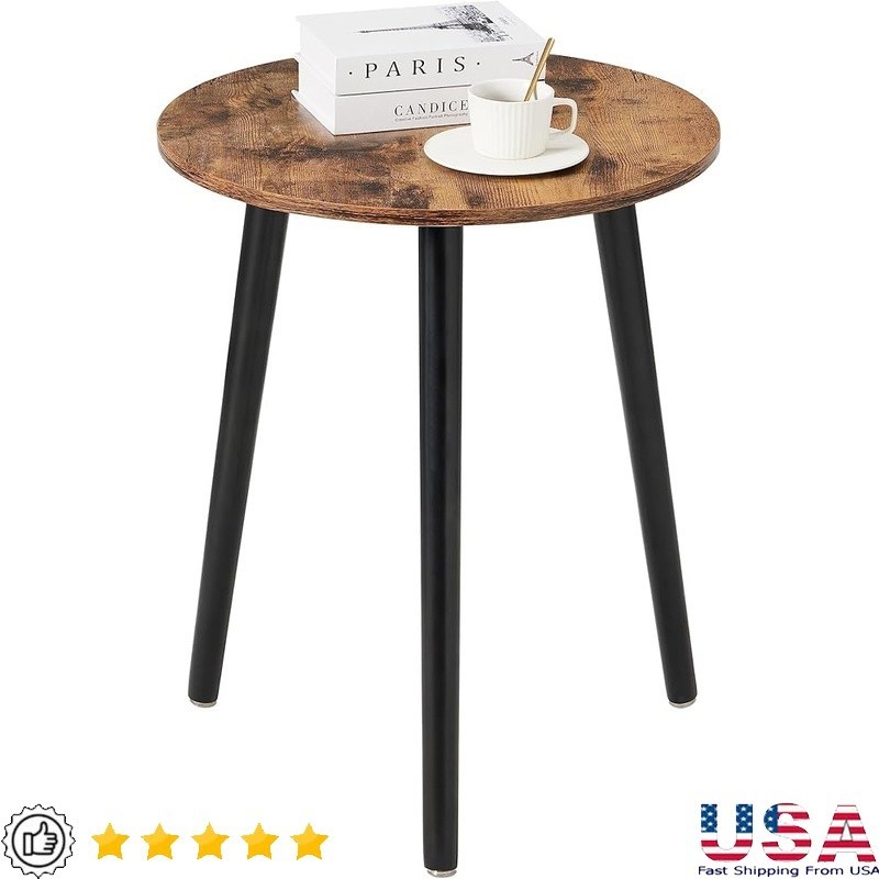 Sturdy Round Side Table Easy Assembly Versatile Lightweight Eco-friendly Design