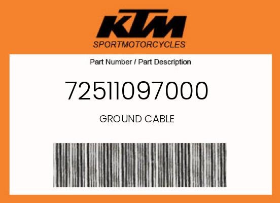 KTM Genuine Ground Cable - 72511097000