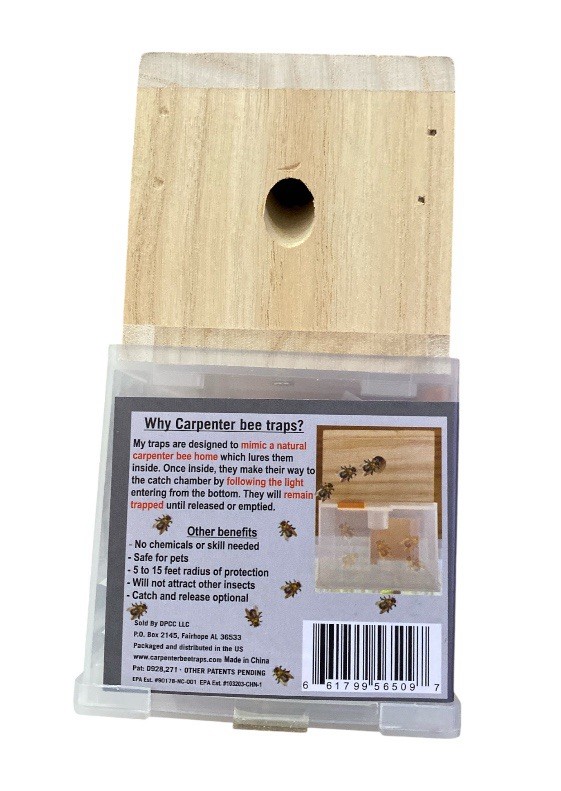 BEES 'N THINGS OUTDOOR CARPENTER BEE TRAP-NEW-INSTRUCTIONS